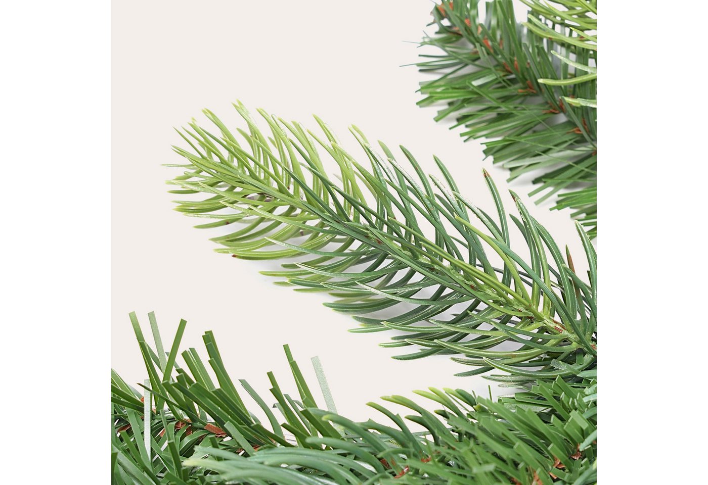 Kunstgirlande 1,8 m 3 m 5 m Weihnachtsgirlande Außen Tannengirlande Spritzguss, Salcar, 1,8 m, zweifarbig mit hellgrünen Spitzen, 160 Zweige (50 PE + 110 PVC) – Bild 2 von 5