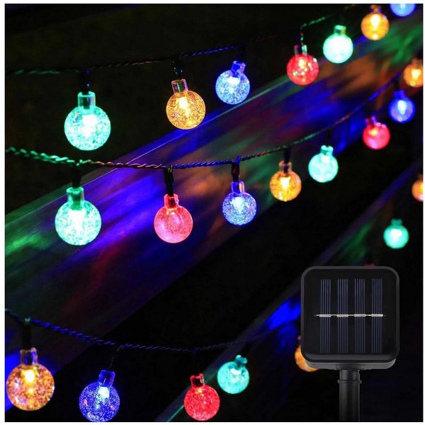 Salcar LED Solarleuchte LED Kugel-Lichterkette Außen Solar Gartenleuchte Weihnachtsdeko, 2-Leuchtmodi