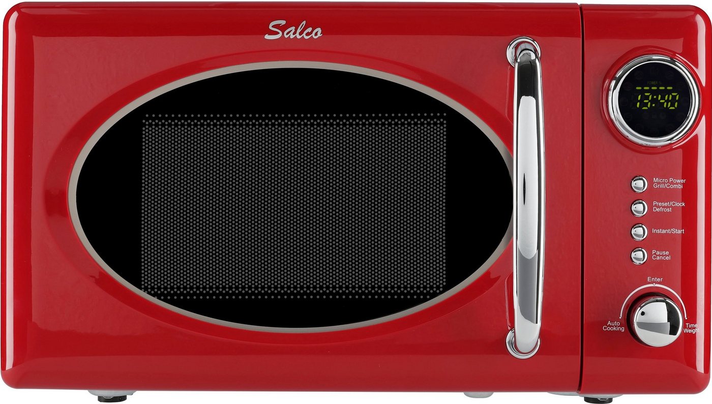SALCO Mikrowelle SRM-20.5G, Grill, Mikrowelle, 20 l, im Retrostyle – Bild 2 von 5