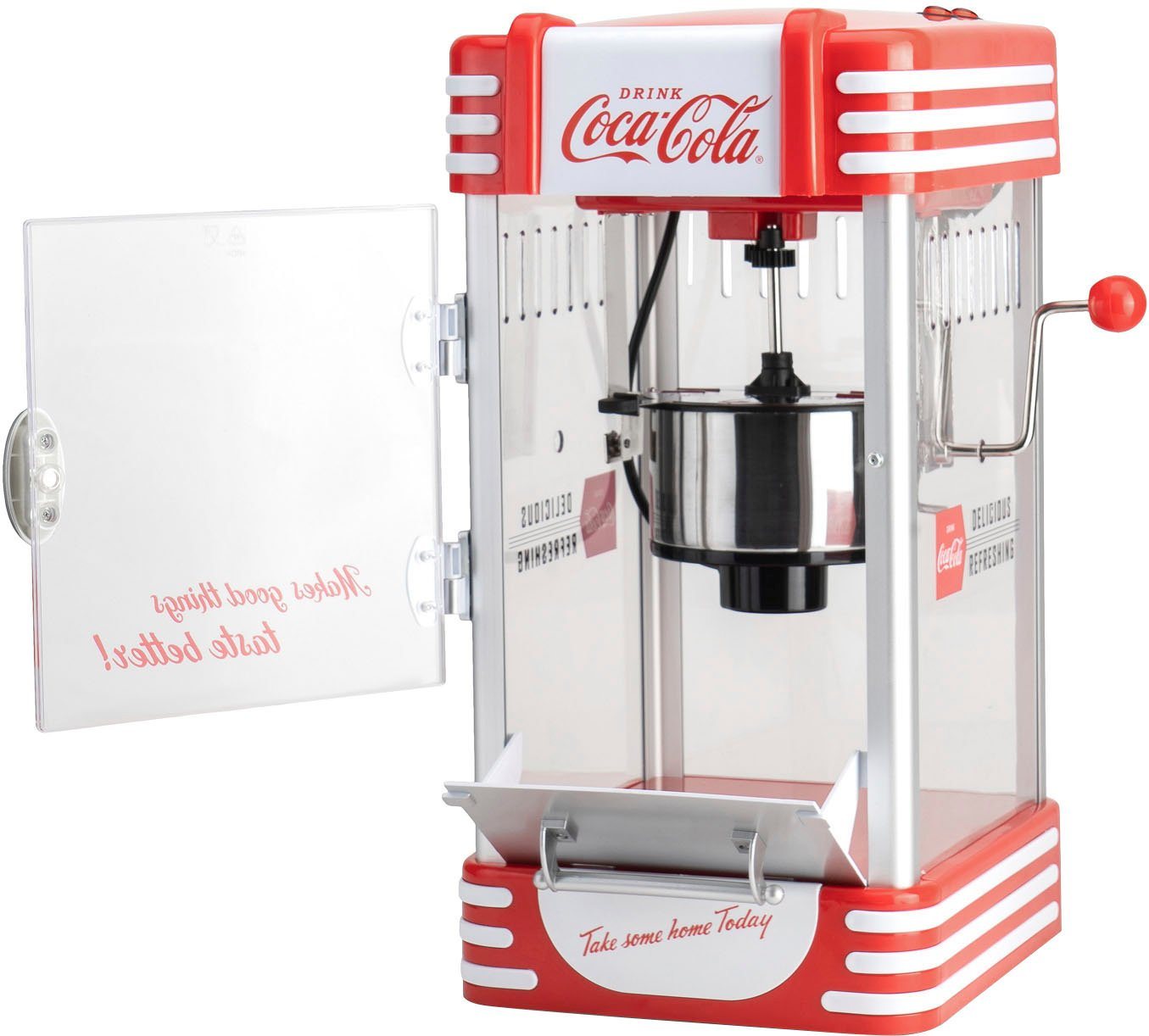 SALCO Popcornmaschine Coca-Cola SNP-27CC, Großer Zubereitungsbehälter von 60 ml mit integriertem Heizsystem – Bild 3 von 5