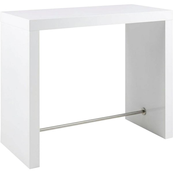 SalesFever Bartisch Hochtisch im eleganten Stil, Edle Querstrebe in Chromoptik aus rostfreiem Stahl