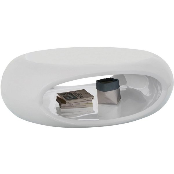SalesFever Couchtisch Coffeetable im minimalistischen Stil, komplett aus hochwertigem Fiberglas