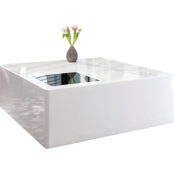 SalesFever Couchtisch Couchtisch mit Stil, Schwarzglas Quadrat: Eleganlt
