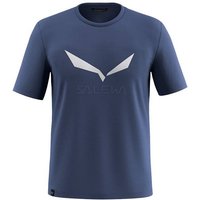SALEWA Herren Shirt SOLIDLOGO DRI-REL, Größe S in Blau