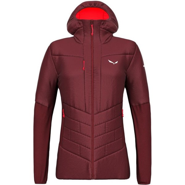 Salewa Hybridjacke Ortles Hybrid (warm, TirolWool, komprimierbar) weinrot Damen