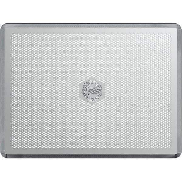 Sallys Backblech aus unbeschichtetes Aluminium, hitzebeständig bis 250 °C, Aluminium, Perforiertes Design