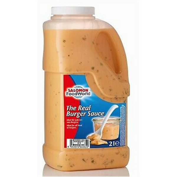 SALOMON FOODWORLD Saucen, The Real Burger Sauce Süß saure Würzsauce mit Gurkenstückchen 2000ml