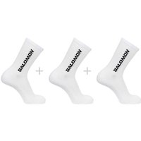 SALOMON Herren SOCKS EVERYDAY CREW 3-PACK WHITE/WHITE/W, Größe M in Weiß