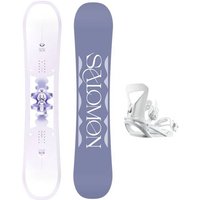 Salomon Unisex sonst. Snowboards BOARD SET LOTUS+SPELL WHITE, Größe 146 in Schwarz