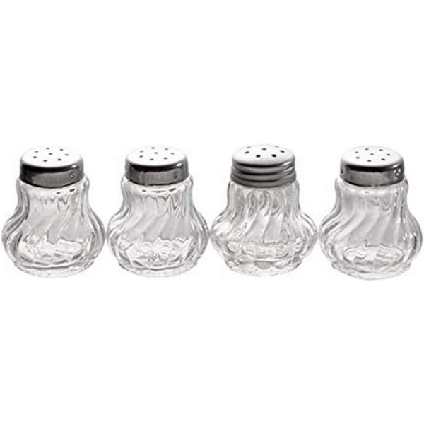 APS Salzstreuer APS Ministreuer, 4er-Set, Glas/Edelstahl