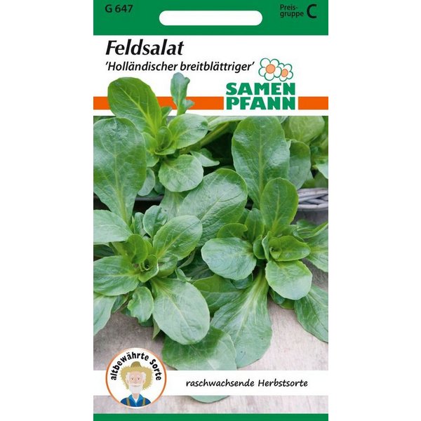 SAMEN PFANN Gemüsesamen Feldsalat, Holländischer Breitblättriger Saatgut Salat-Samen Samen, Valerianella locusta