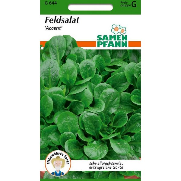 SAMEN PFANN Gemüsesamen Feldsalat, Accent - schnellwachsend, Salat-Samen Blattsalat-Samen, Valerianella locusta
