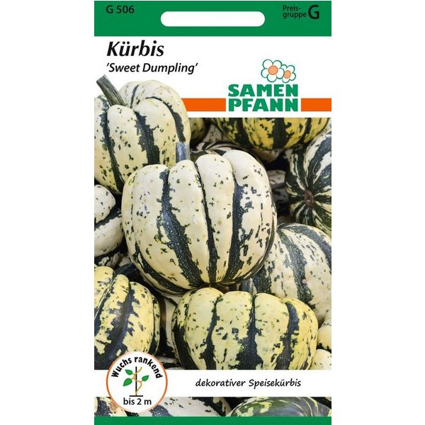 SAMEN PFANN Gemüsesamen Kürbis Sweet Dumpling, Speisekürbis süß, Schale essbar Kürbis-Samen, Cucurbita pepo, var. Sweet Dumpling