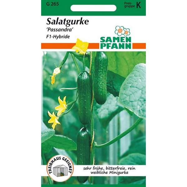 SAMEN PFANN Gemüsesamen Salatgurke, Minigurke, Passandra - Gurken-Samen Saatgut Samen, Cucumis sativus
