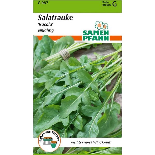 SAMEN PFANN Gemüsesamen Salatrauke, Rucola - Saatgut Salat-Samen Samen, Eruca sativa
