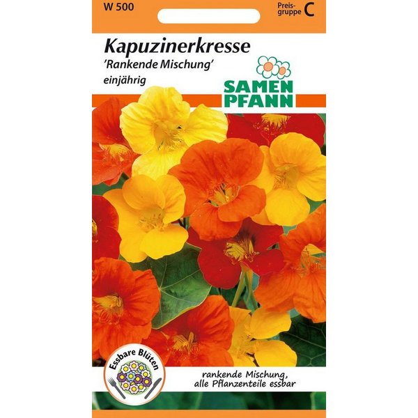SAMEN PFANN Kräutersamen Kapuzinerkresse, rankende Mischung - Kapuzinerkresse-Samen Saatgut, Tropaeolum majus