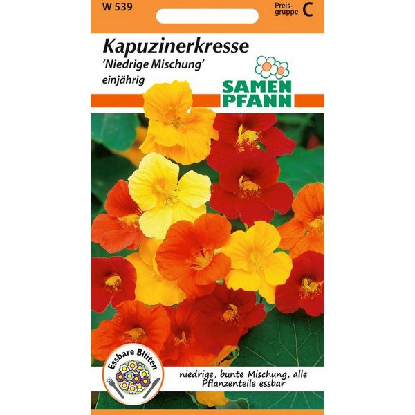 SAMEN PFANN Kräutersamen Kapuzinerkresse, niedrige Mischung - Kapuzinerkresse-Samen Samen, Tropaeolum majus
