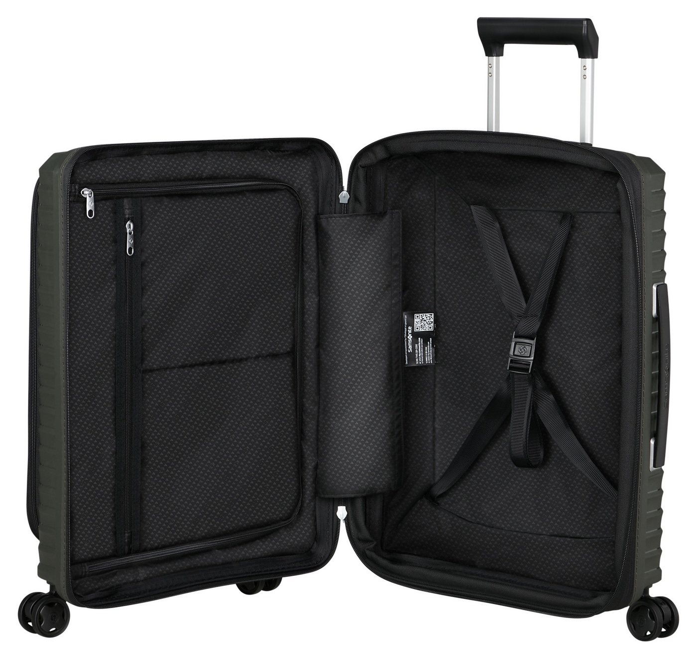 Samsonite Hartschalen-Trolley UPSCAPE 55 mit Frontfach, 4 Rollen, Unisex Koffer mit Volumenerweiterung, mit Tragegriff oben und seitlich – Bild 4 von 5