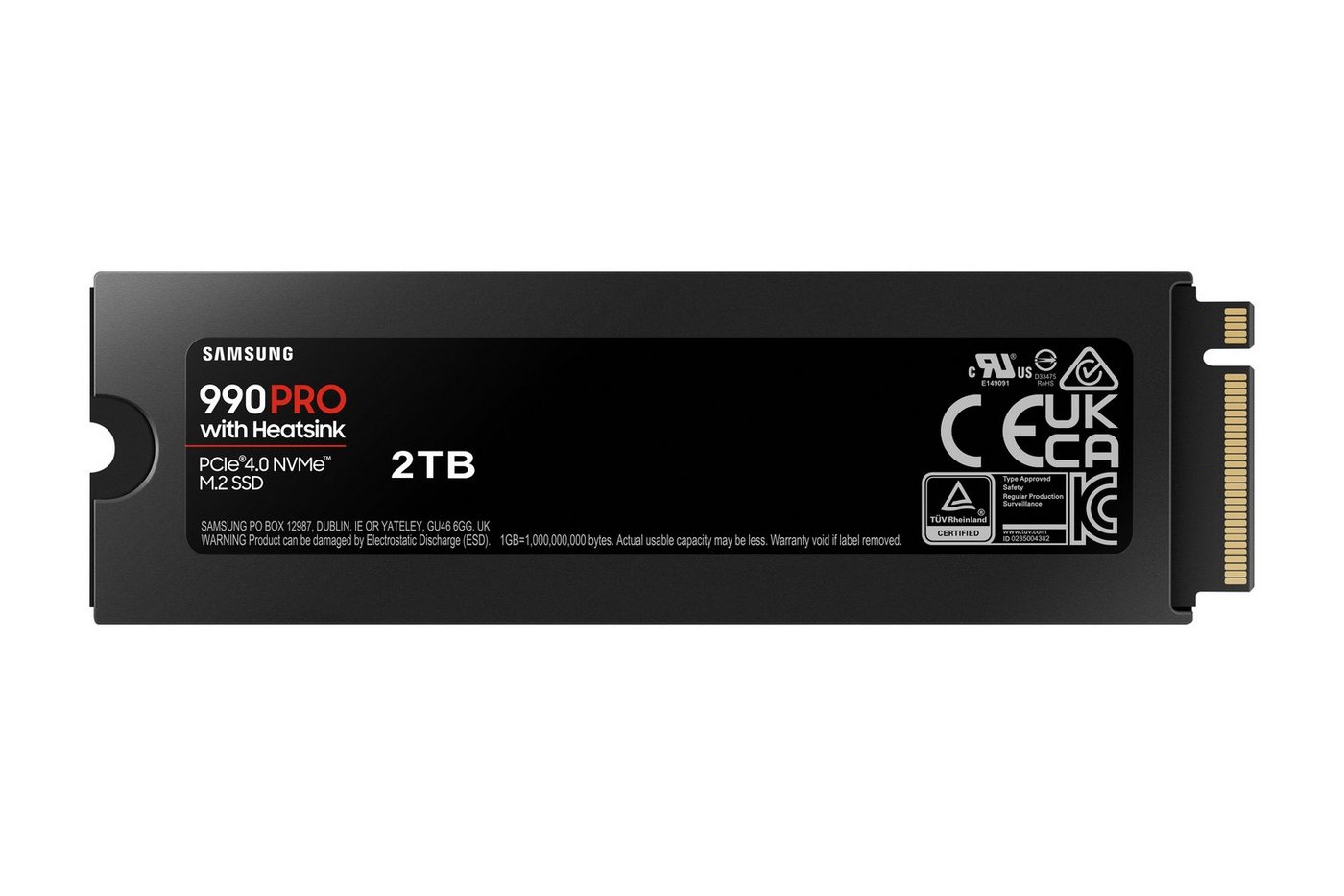 Samsung 990 PRO Heatsink interne SSD (2TB) 2,5" 7450 MB/S Lesegeschwindigkeit, 6900 MB/S Schreibgeschwindigkeit, mit Kühlkörper – Bild 4 von 5