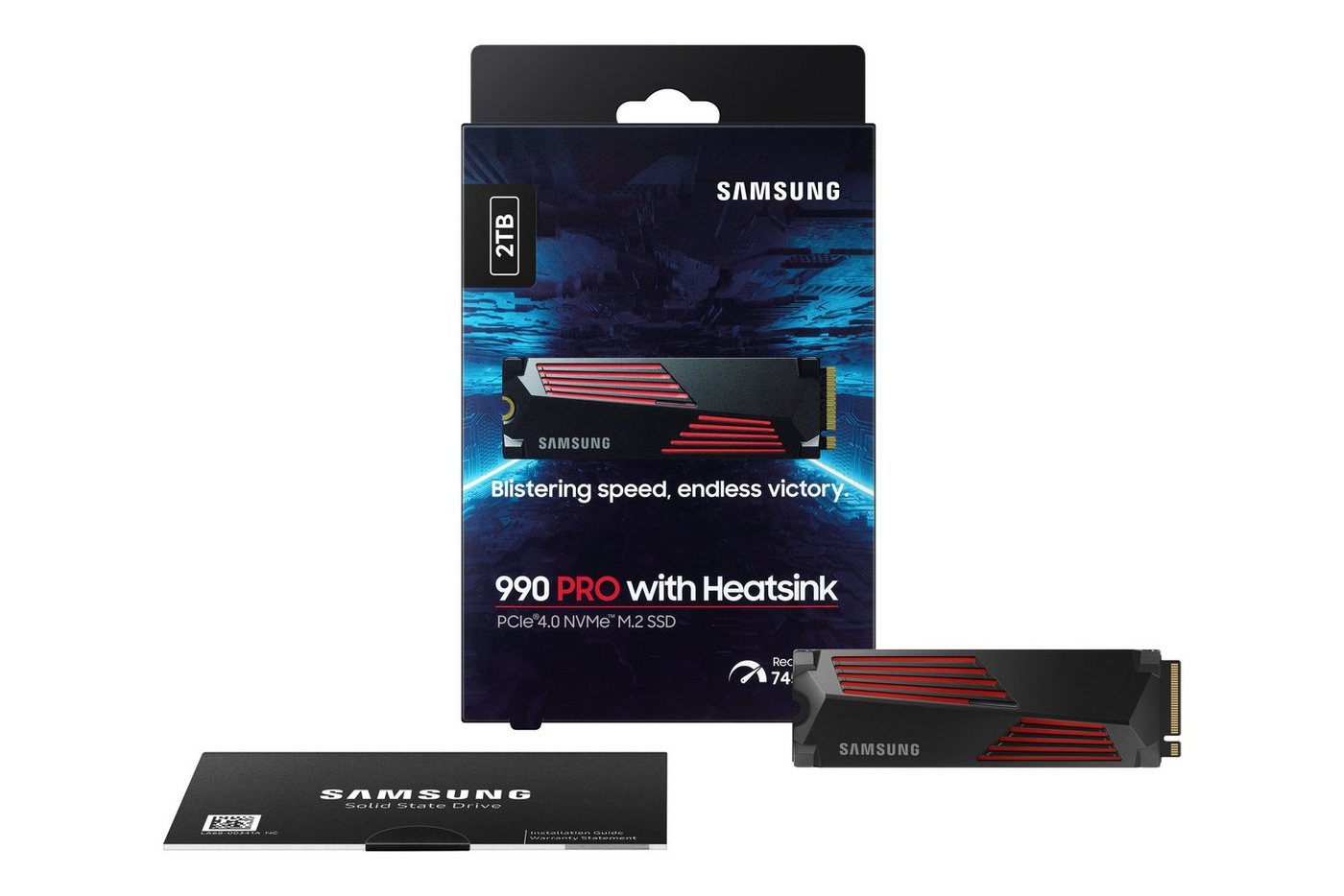 Samsung 990 PRO Heatsink interne SSD (2TB) 2,5" 7450 MB/S Lesegeschwindigkeit, 6900 MB/S Schreibgeschwindigkeit, mit Kühlkörper – Bild 5 von 5