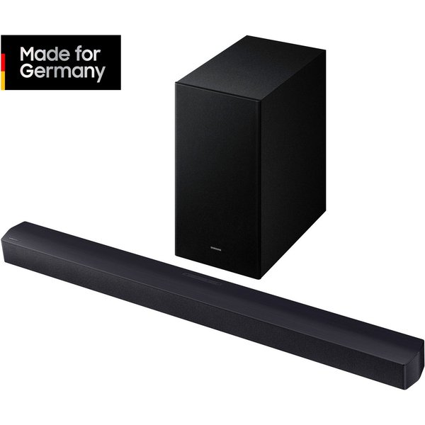 Samsung HW-B460GF/ZG Soundbar Soundbar 2.1 (Bluetooth, 300 W, 2.1-Kanal Sound System, Dolby Audio I DTS Virtual:X, Bass-Boost-Modus)