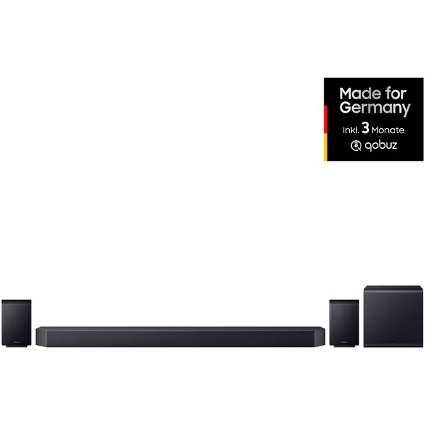 Samsung HW-Q995GH Soundbar 11.1.4 (Bluetooth, WLAN (WiFi), 80 W, 11.1.4-Kanal Surround-Sound, Kabelloser 8"-Dual-Subwoofer, Dolby Atmos)