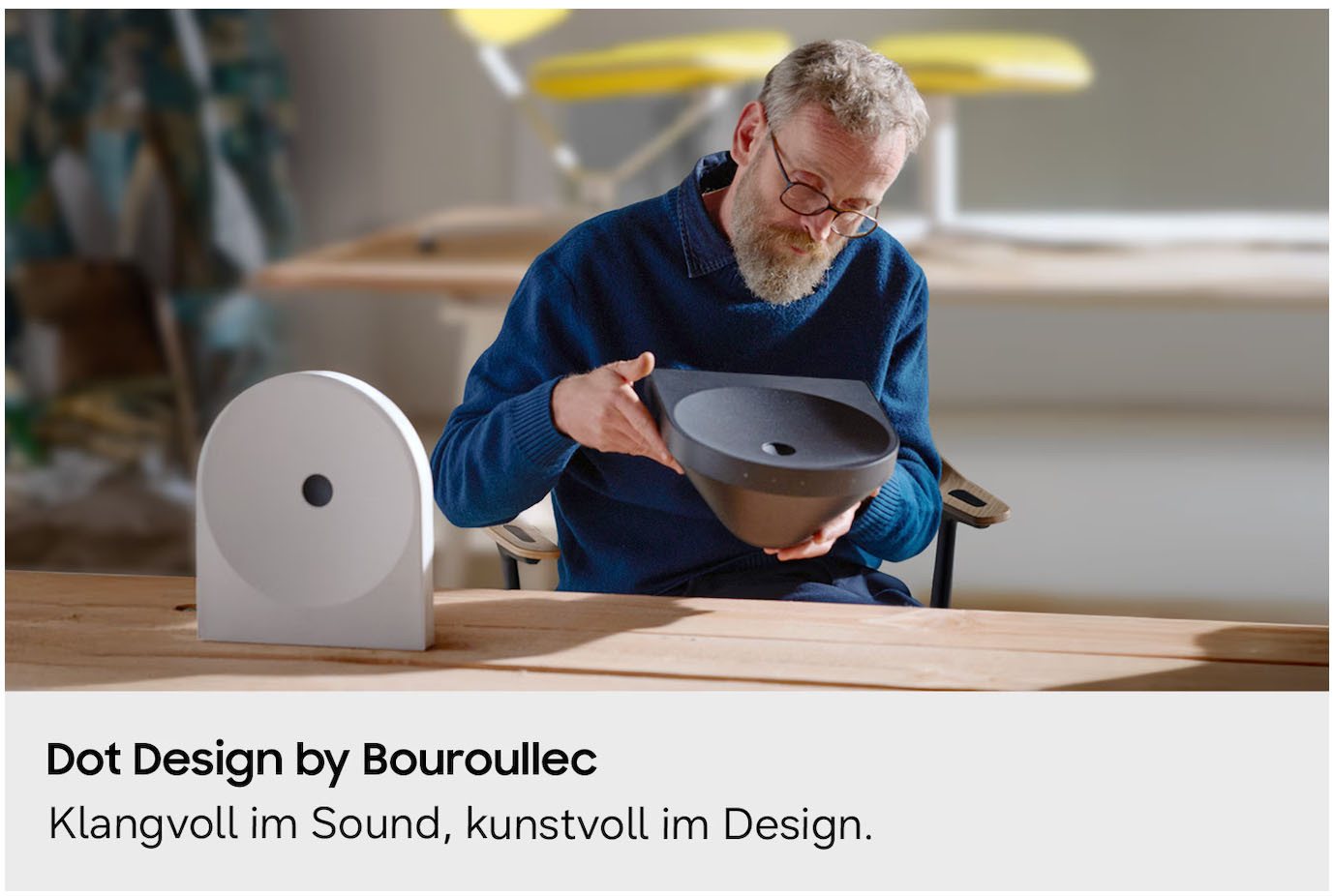 Samsung Music Studio 5 LS50H Bluetooth-Speaker 2.0 (Bluetooth, WLAN (WiFi), 15 W, Dolby Atmos, Bouroullec Dot Design, Stereo 24 Bit/96 kHz, AirPlay) – Bild 5 von 5