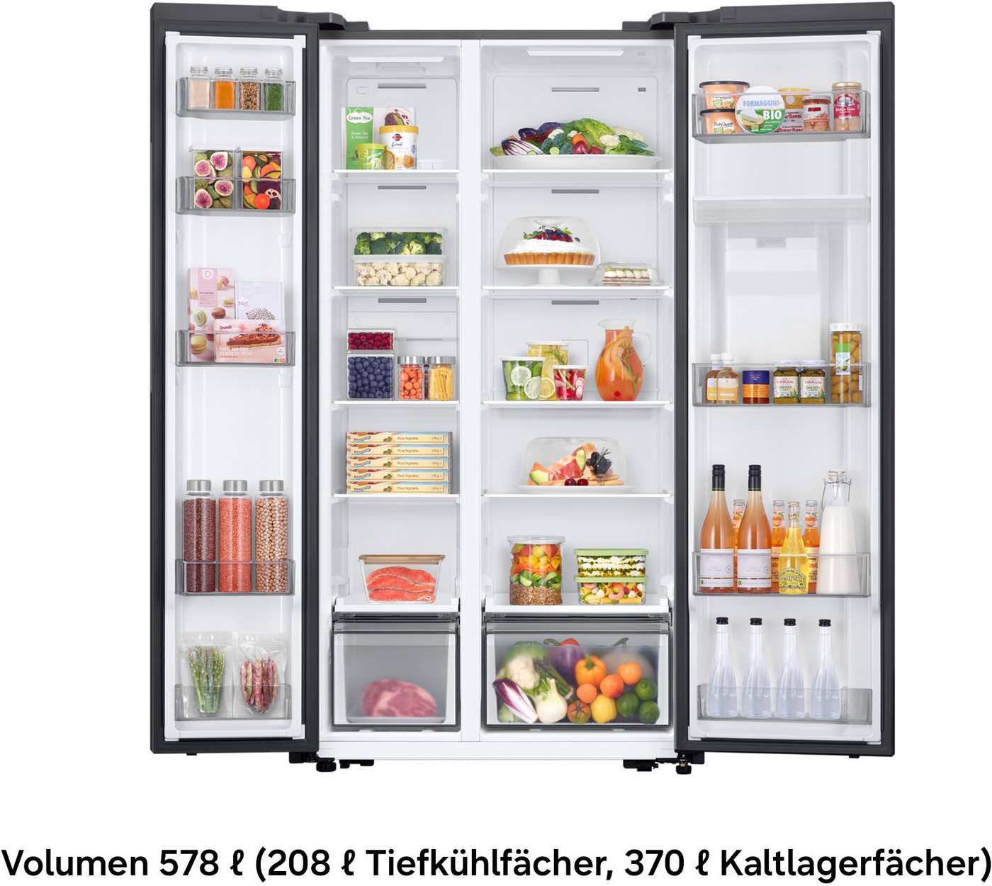 Samsung Side-by-Side RS4000 RS57DG410EM9, 178 cm hoch, 91,2 cm breit, mit Wasserspender, No Frost+, AI Energy Mode, SpaceMax – Bild 2 von 5
