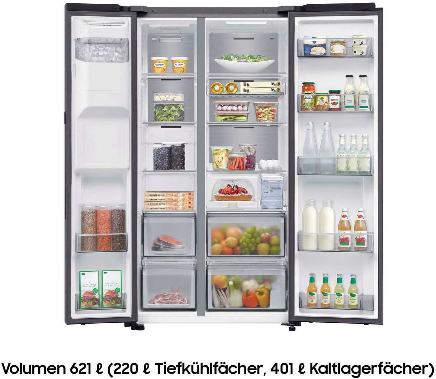 Samsung Side-by-Side RS94F RS90F65EDT, 178,4 cm hoch, 91,2 cm breit, Separate Temperaturregelung für Kühl- und Gefrierbereich – Bild 2 von 5