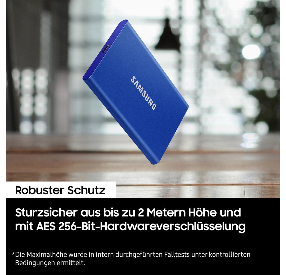 Samsung T7 externe SSD (2 TB) 3,5" 1050 MB/S Lesegeschwindigkeit, 1000 MB/S Schreibgeschwindigkeit – Bild 5 von 5