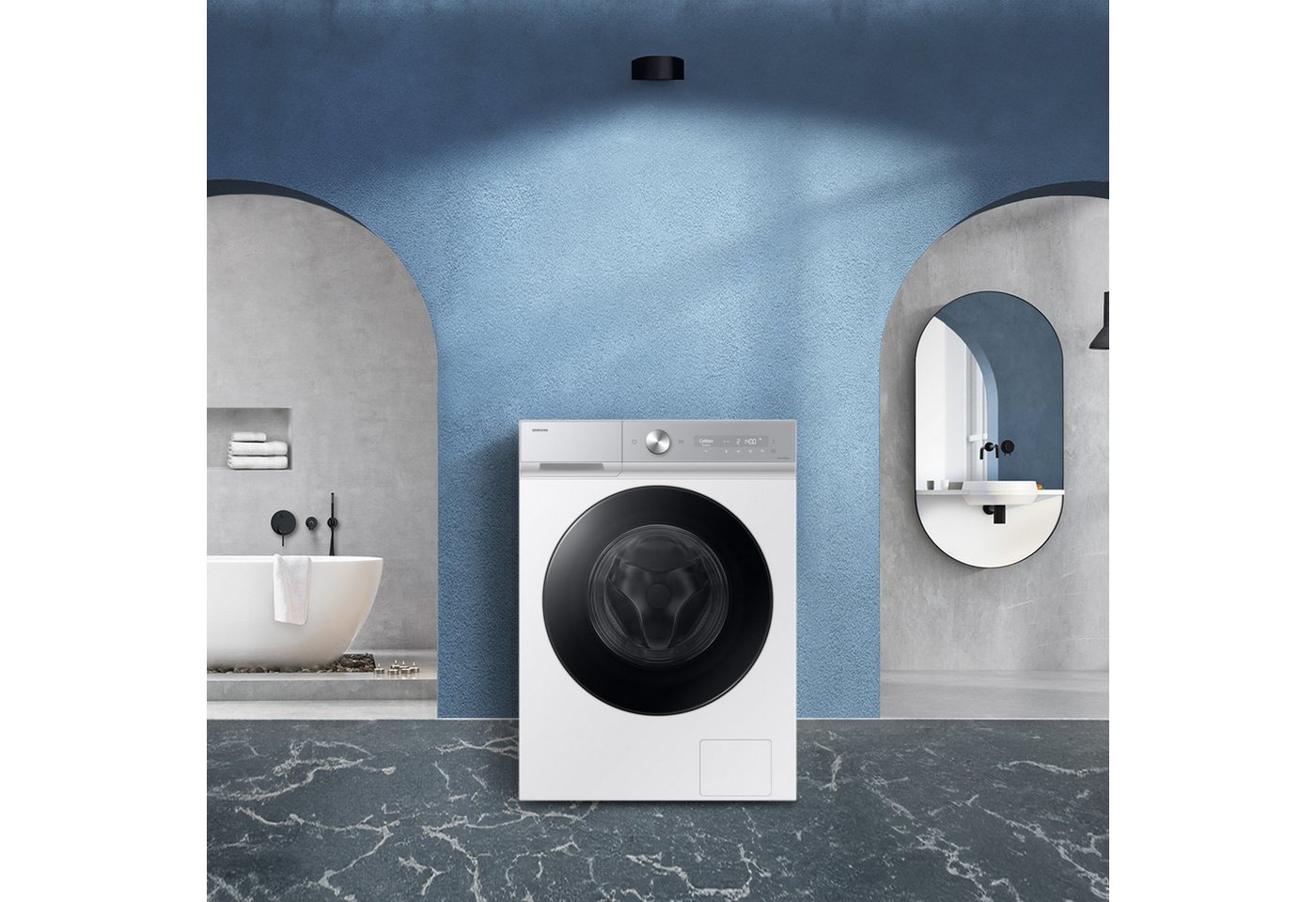 Samsung Waschtrockner WD8400D WD11DB8B85GH, 11 kg, 6 kg, 1400 U/min, Quick Drive™ Option – Volle Waschleistung. Halbe Zeit – Bild 2 von 5