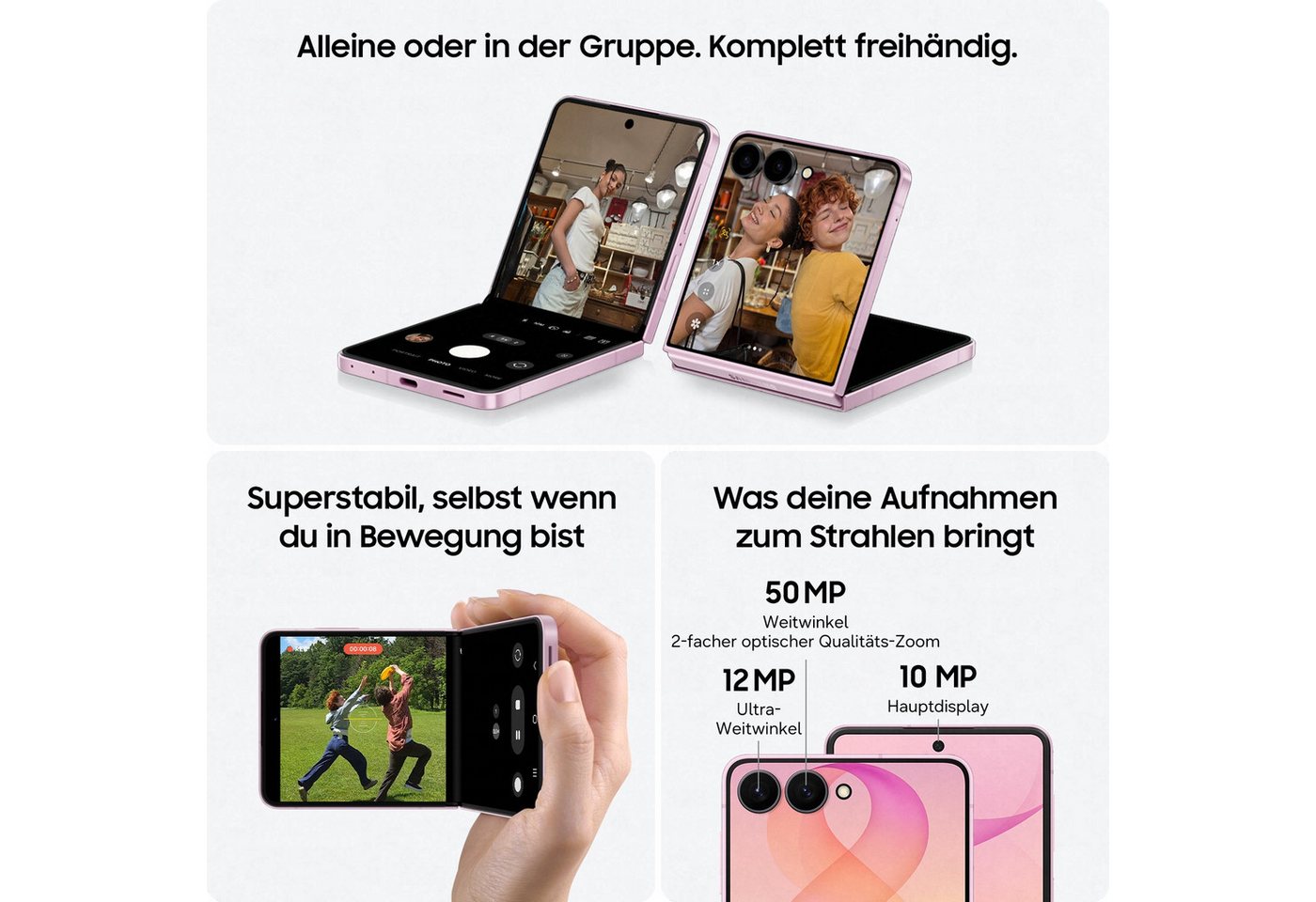 Samsung Z Flip8 Smartphone (17,41 cm/6,9 Zoll, 256 GB Speicherplatz, 50 MP Kamera) – Bild 4 von 5