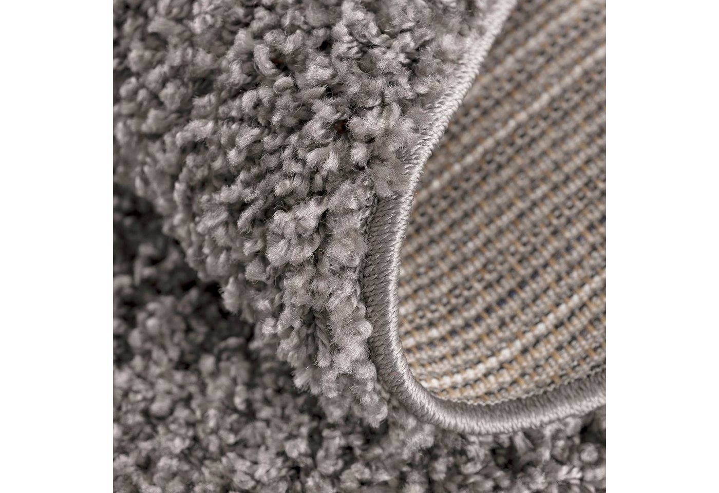 Sanat Hochflor-Teppich LOCA, auch als Läufer und in Rund, rund, Höhe: 30 mm, Wohnzimmer, Langflor, Shaggy, Schlafzimmer – Bild 2 von 5