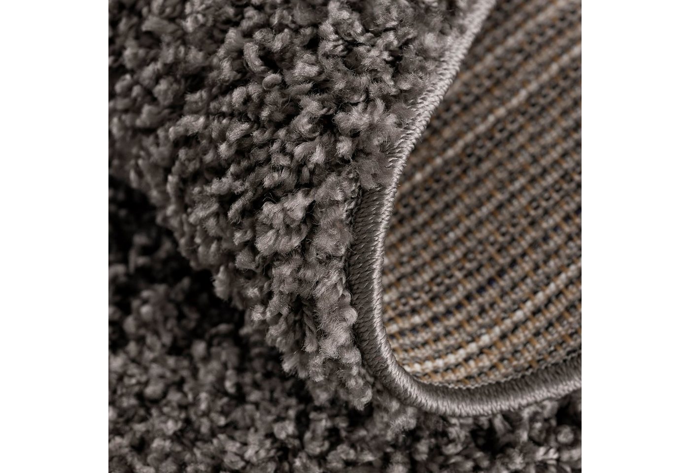 Sanat Hochflor-Teppich LOCA, auch als Läufer und in Rund, rund, Höhe: 30 mm, Wohnzimmer, Langflor, Shaggy, Schlafzimmer – Bild 3 von 5