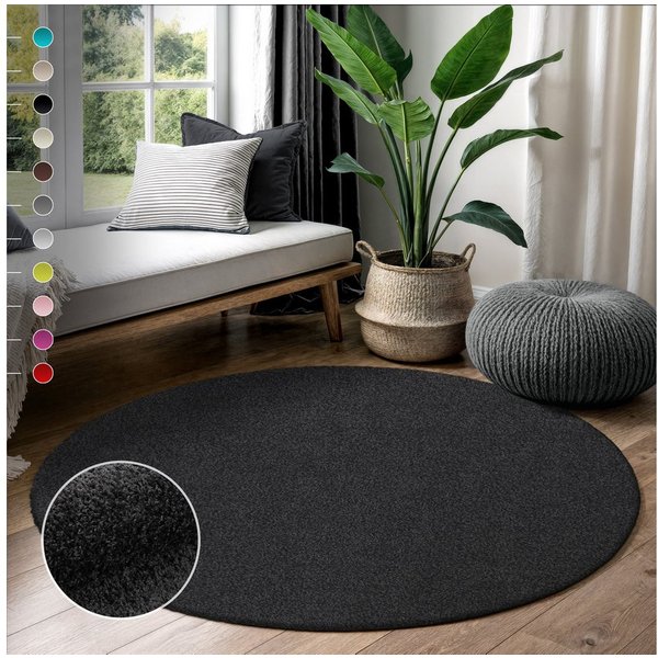 Sanat Hochflor-Teppich LOCA, auch als Läufer und in Rund, rund, Höhe: 30 mm, Wohnzimmer, Langflor, Shaggy, Schlafzimmer