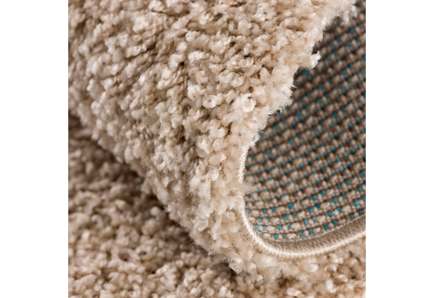 Sanat Hochflor-Teppich LOCA, auch als Läufer und in Rund, rund, Höhe: 30 mm, Wohnzimmer, Langflor, Shaggy, Schlafzimmer – Bild 2 von 5