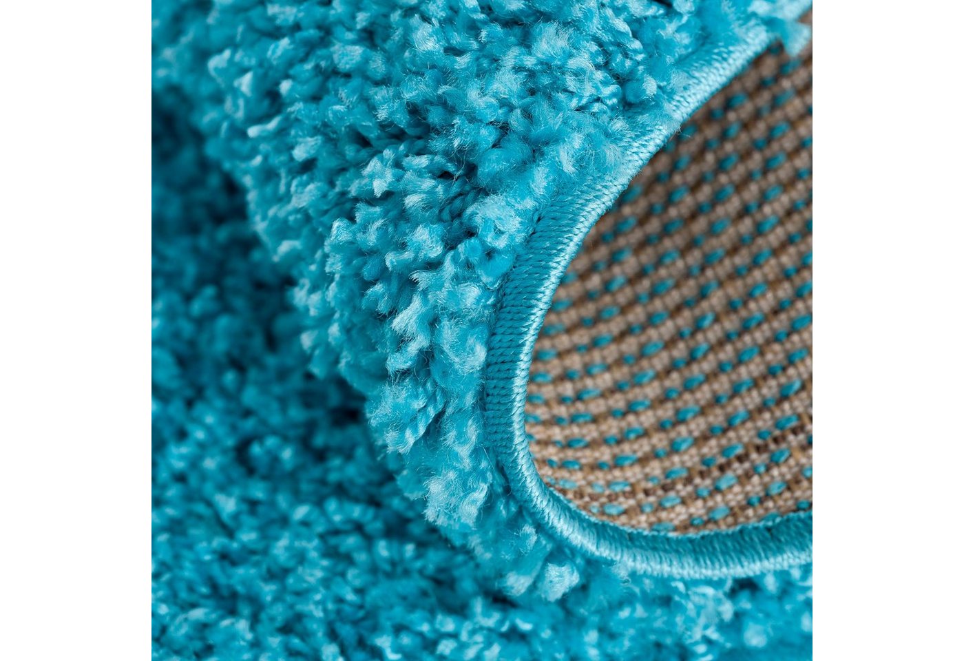 Sanat Hochflor-Teppich LOCA, auch als Läufer und in Rund, rund, Höhe: 30 mm, Wohnzimmer, Langflor, Shaggy, Schlafzimmer – Bild 2 von 5