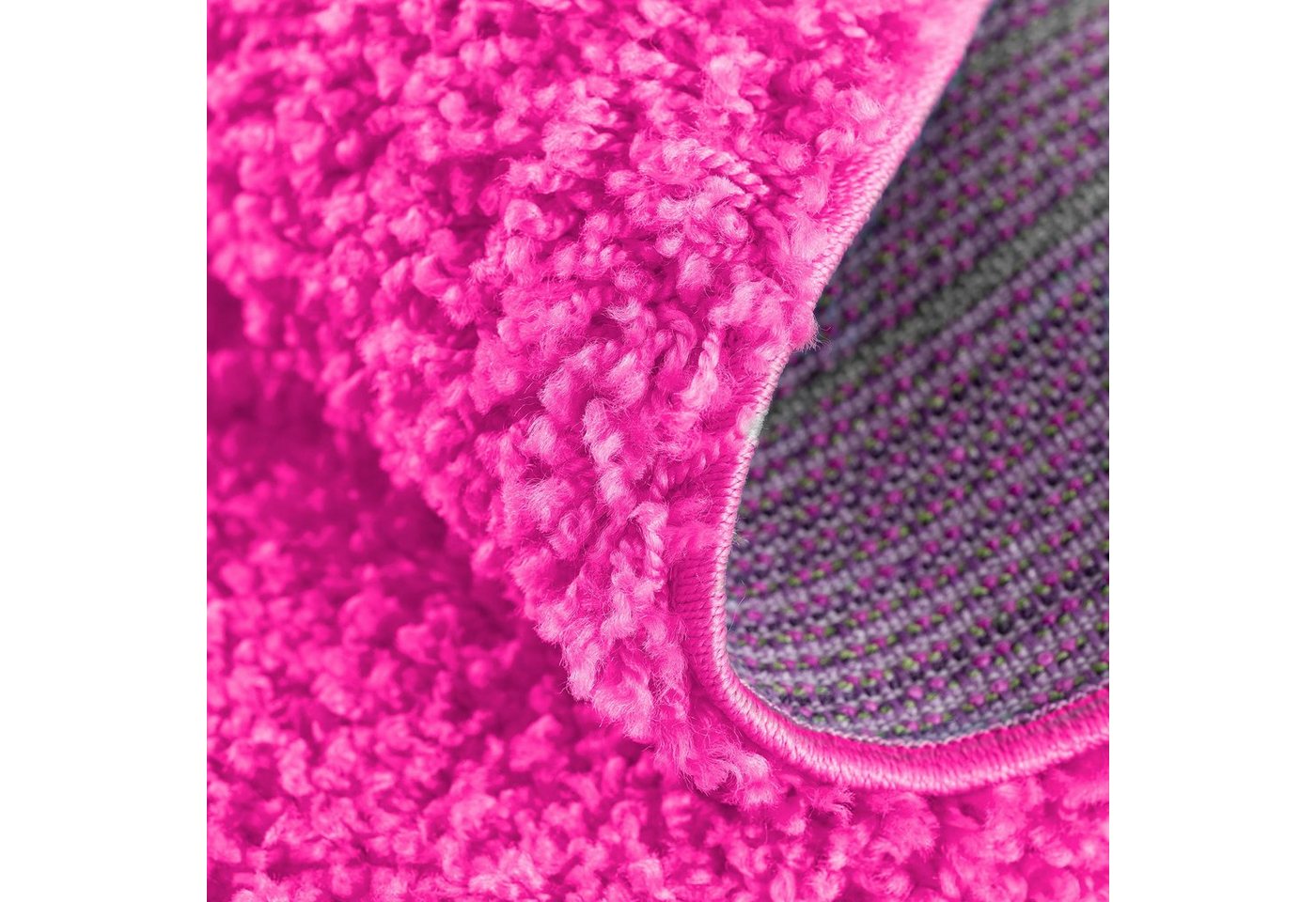 Sanat Hochflor-Teppich LOCA, auch als Läufer und in Rund, rund, Höhe: 30 mm, Wohnzimmer, Langflor, Shaggy, Schlafzimmer – Bild 2 von 5