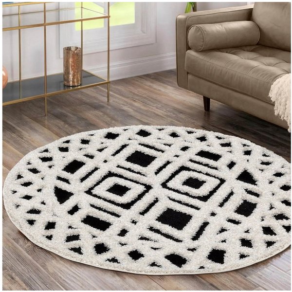 Sanat Hochflor-Teppich Luxus 3506, auch in Rund erhältlich, rund, Höhe: 30 mm, robuster Langflor, weich, Wohnzimmer, Schlafzimmer