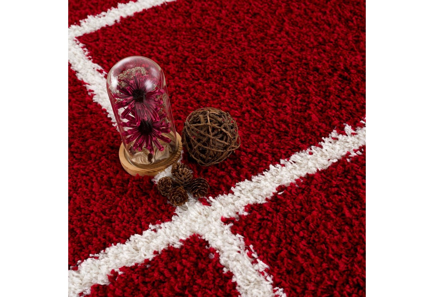 Sanat Hochflor-Teppich Madrid 1, auch in Rund erhältlich, rund, Höhe: 30 mm, Wohnzimmer, Langflor, Shaggy Teppich – Bild 4 von 5