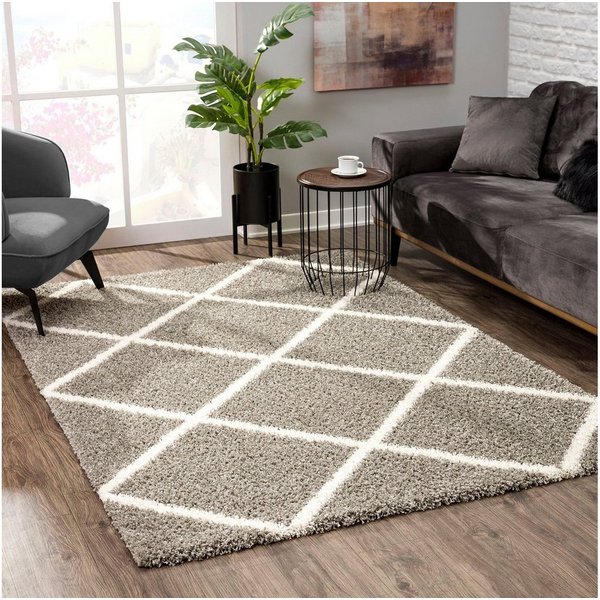 Sanat Hochflor-Teppich Madrid 1, auch in Rund erhältlich, rechteckig, Höhe: 30 mm, Wohnzimmer, Langflor, Shaggy Teppich