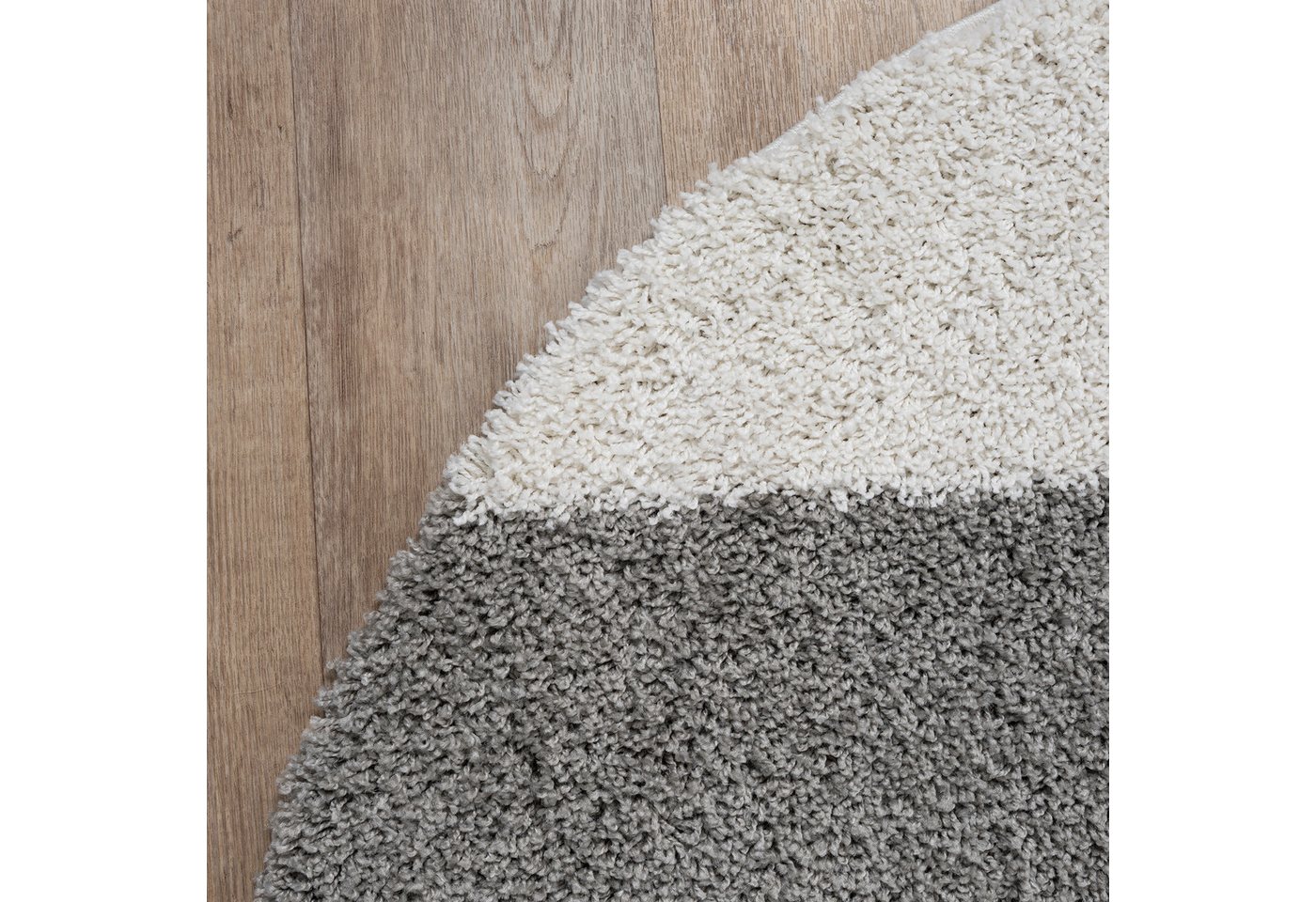 Sanat Hochflor-Teppich Milano 1254, auch als Läufer und in Rund, rund, Höhe: 30 mm, Langflor, Shaggy, Wohnzimmer, Schlafzimmer, fußbodenheizungsgeeignet – Bild 5 von 5