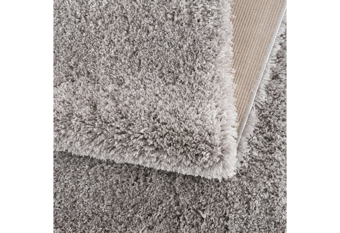 Sanat Hochflor-Teppich Porto, auch als Läufer und in Rund erhältlich, rechteckig, Höhe: 45 mm, Wohnzimmer, Langflor, Shaggy,weich – Bild 4 von 5