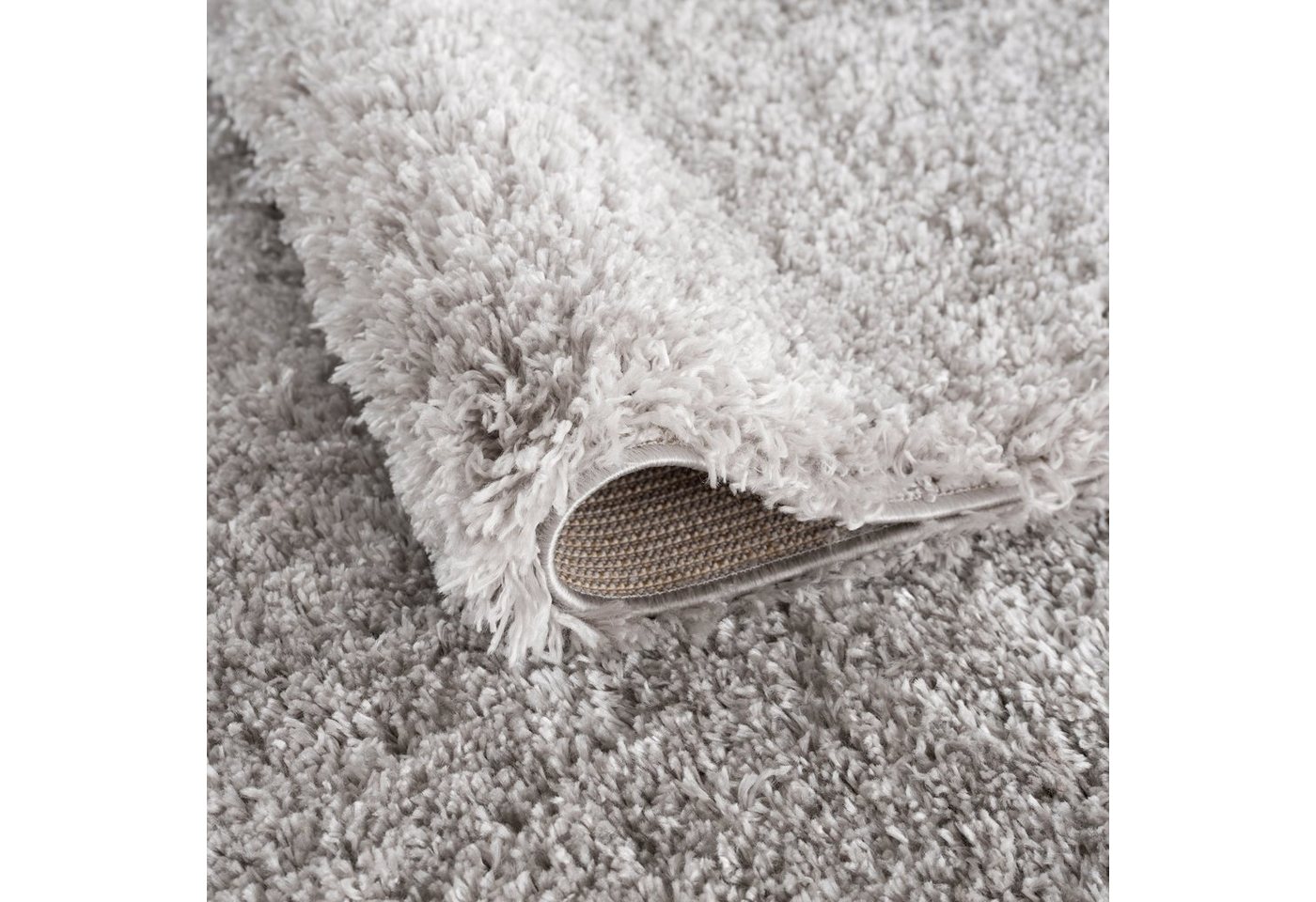 Sanat Hochflor-Teppich Porto, auch als Läufer und in Rund erhältlich, rechteckig, Höhe: 45 mm, Wohnzimmer, Langflor, Shaggy,weich – Bild 5 von 5
