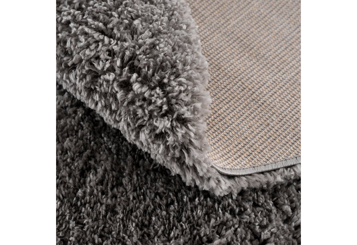 Sanat Hochflor-Teppich Porto, auch als Läufer und in Rund erhältlich, rund, Höhe: 45 mm, Wohnzimmer, Langflor, Shaggy,weich – Bild 3 von 4