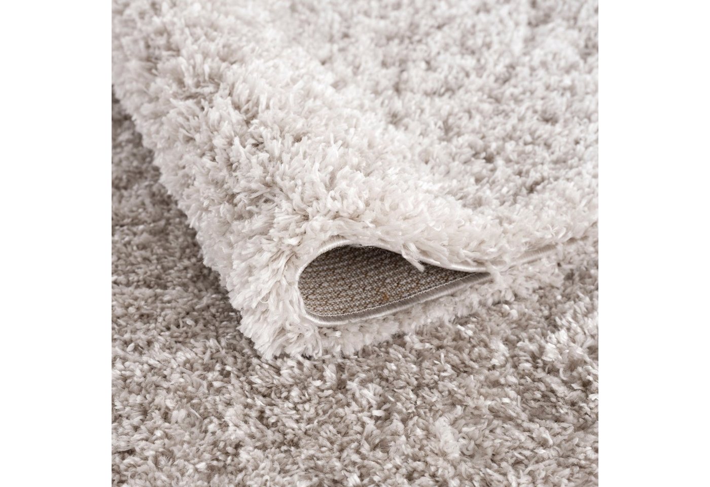 Sanat Hochflor-Teppich Porto, auch als Läufer und in Rund erhältlich, rechteckig, Höhe: 45 mm, Wohnzimmer, Langflor, Shaggy,weich – Bild 5 von 5