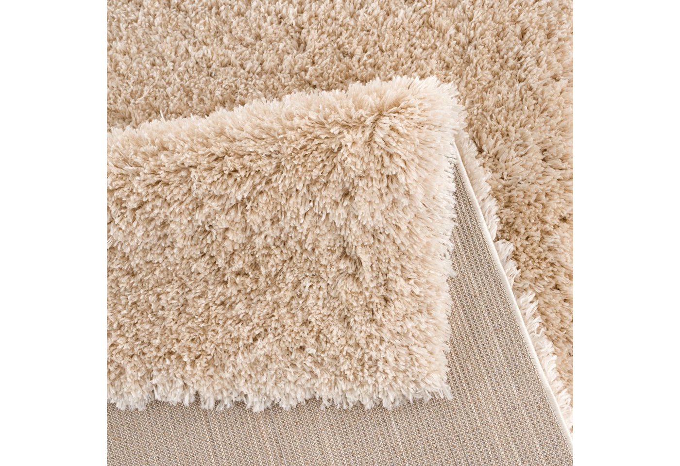 Sanat Hochflor-Teppich Porto, auch als Läufer und in Rund erhältlich, rechteckig, Höhe: 45 mm, Wohnzimmer, Langflor, Shaggy,weich – Bild 3 von 5