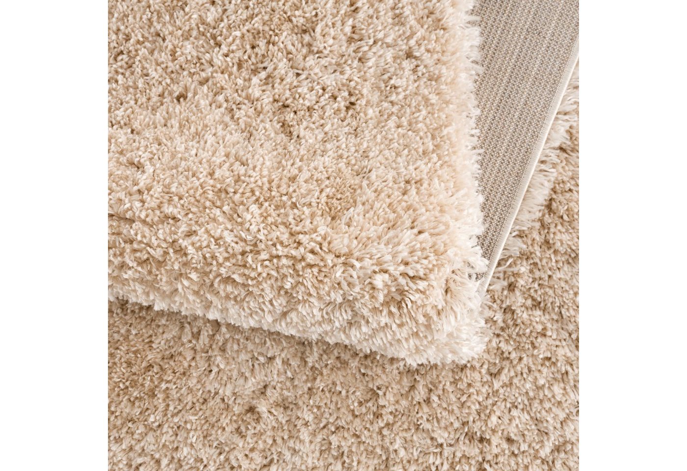 Sanat Hochflor-Teppich Porto, auch als Läufer und in Rund erhältlich, rechteckig, Höhe: 45 mm, Wohnzimmer, Langflor, Shaggy,weich – Bild 4 von 5
