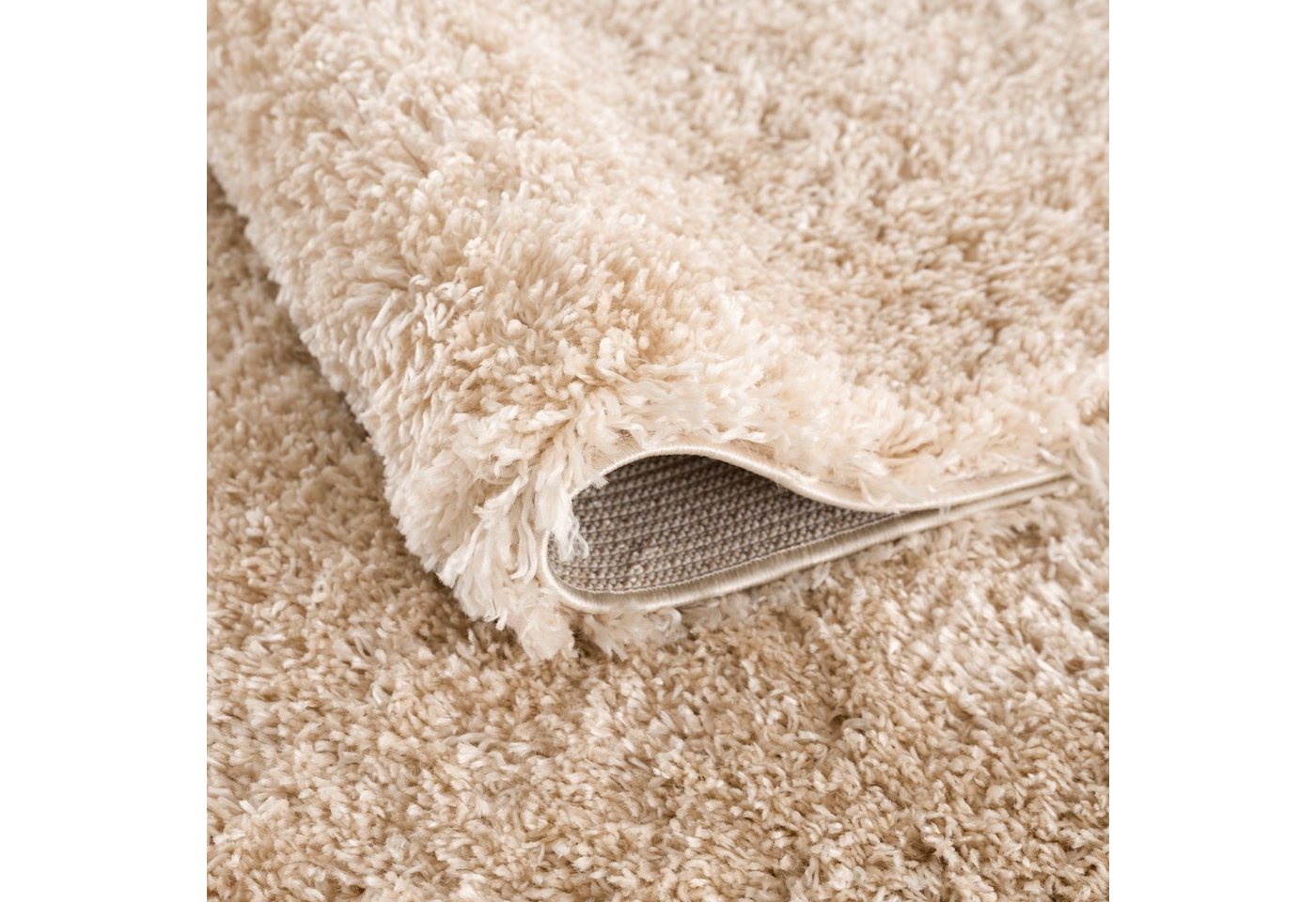 Sanat Hochflor-Teppich Porto, auch als Läufer und in Rund erhältlich, rechteckig, Höhe: 45 mm, Wohnzimmer, Langflor, Shaggy,weich – Bild 5 von 5