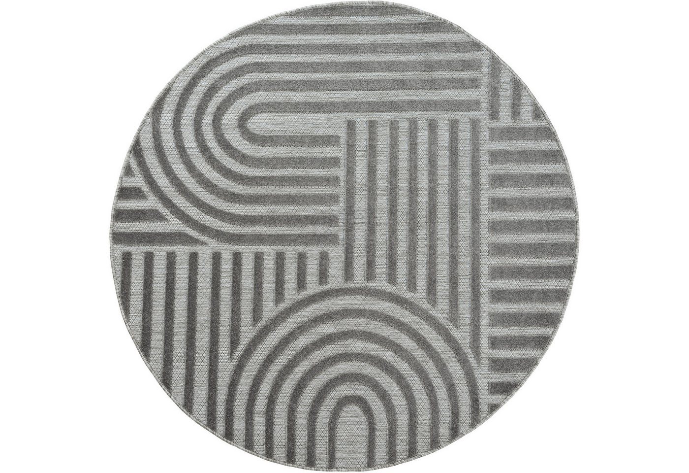 Sanat Teppich Berlin 1, auch als Läufer und in Rund, rund, Höhe: 6 mm, In -und Outdoor geeignet, Außenbereich, Terrasse, Balkon, auch Läufer – Bild 2 von 5